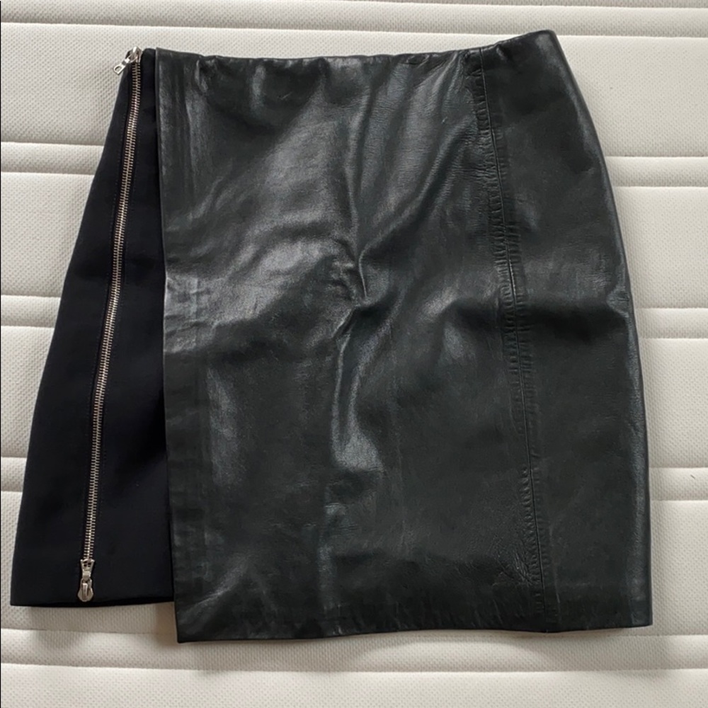 3.1 Phillip Lim asymmetric wool and lamb leather